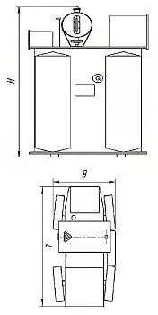 Фото чертежа ТМФ 250/10/0,4